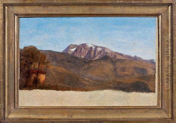 Vue Du Taillefer, Prise Des Cotes De Sassenage Oil Painting by Jean Alexis Achard