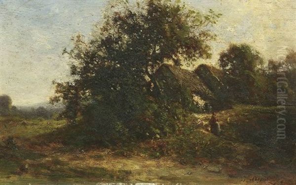Idyllischer Sommertag Oil Painting by Jean Alexis Achard