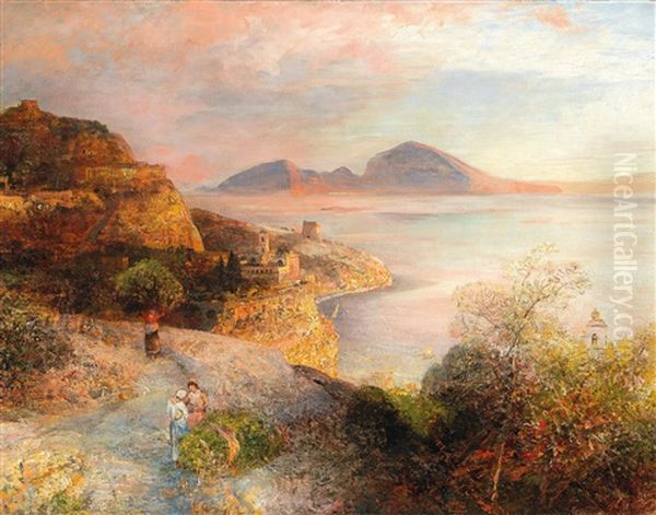 Southern Landscape Oil Painting by Oswald Achenbach