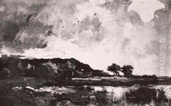 Landscape With Marshes Oil Painting by Theodore Emile Achille