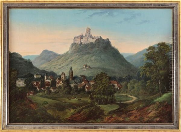 Zamek Na Wzgorzu Oil Painting by August Achilles