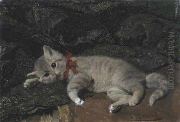 Katzchen Oil Painting by Julius Adam the Younger