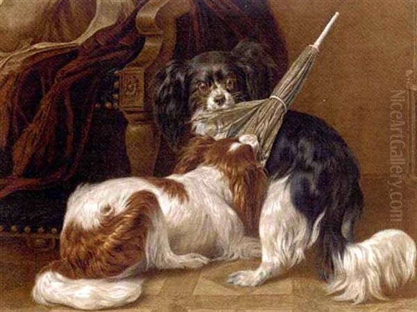 Up To Mischief Oil Painting by Benno Adam