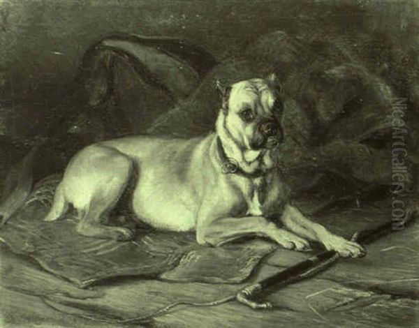 Hundeportrait Oil Painting by Benno Adam