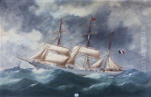 Le Duguesclin Oil Painting by Marie-Edouard Adam Of Le Havre