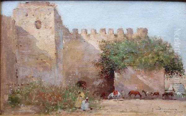 Les Remparts De Meknes Oil Painting by Felipe Barantes Abascal