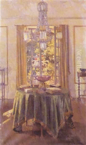 The Green Table Cloth Oil Painting by Patrick William Adam
