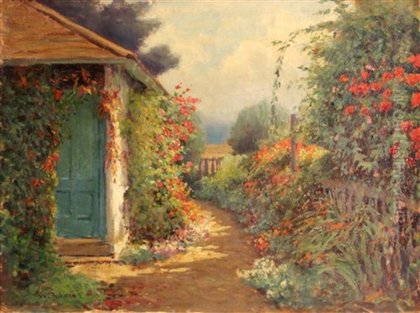 Path By The Garden Oil Painting by William C. Adam