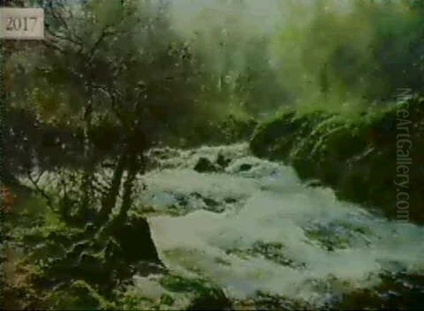 River Landscape Oil Painting by John Clayton Adams