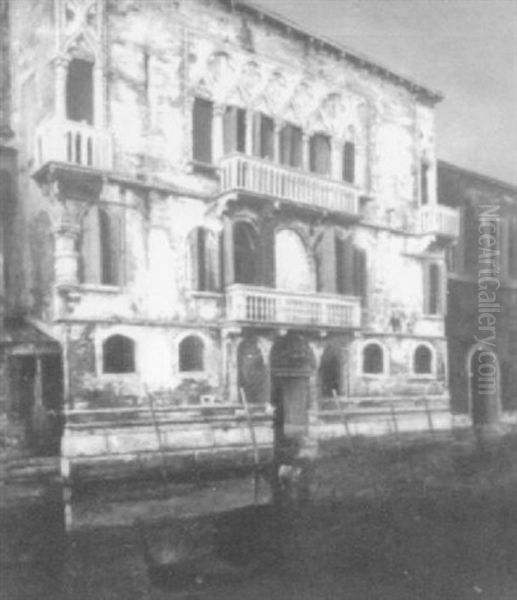 Venetian Scene Oil Painting by Willis A. Adams