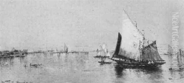 Night In Venice Oil Painting by Willis A. Adams