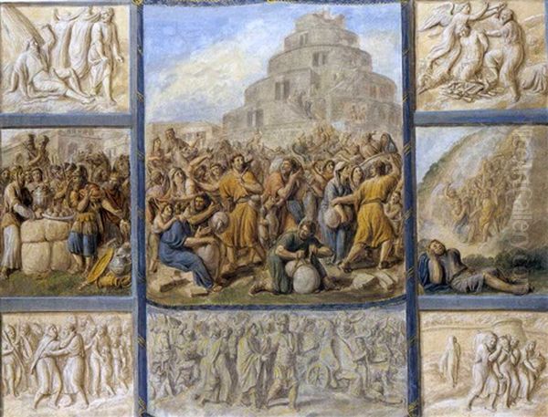 Storie Bibliche Oil Painting by Luigi Ademollo