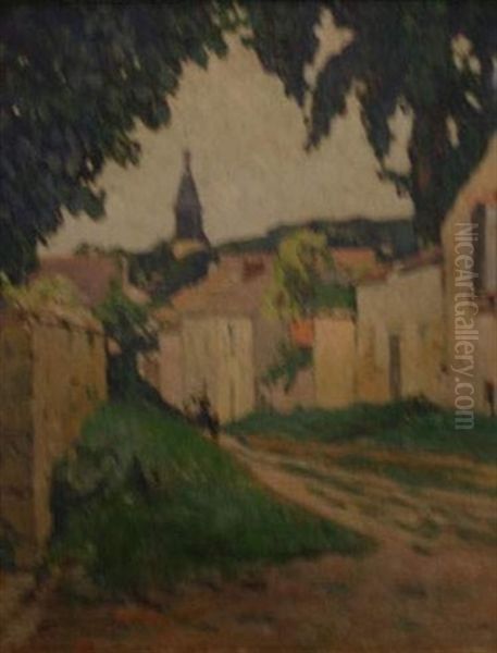 Vue De Village Oil Painting by Jules Adler