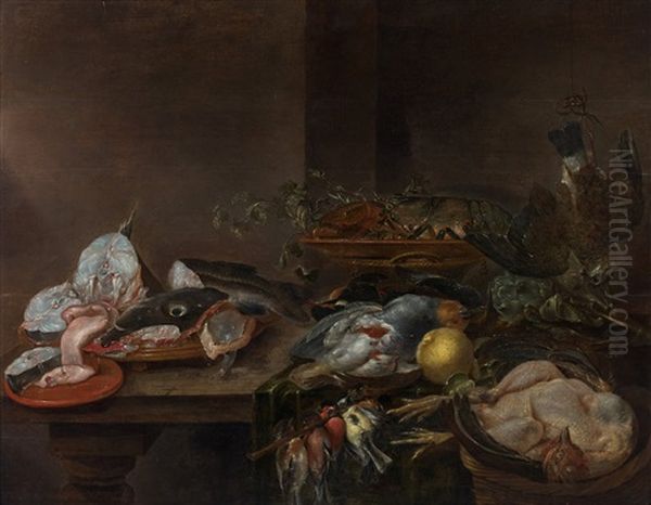 Homard Oil Painting by Alexander Adriaenssen