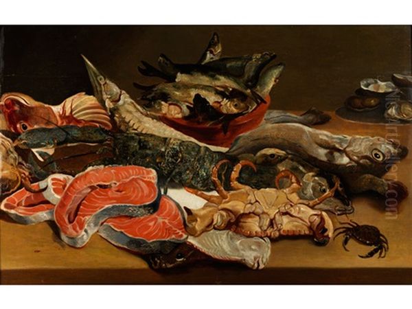 Stillleben Mit Fischen Oil Painting by Alexander Adriaenssen