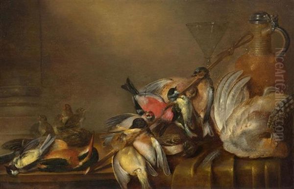 Hunting Still Life With Birds Oil Painting by Alexander Adriaenssen