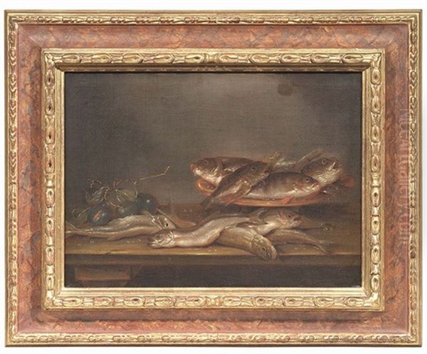 Natura Morta Con Pesci Oil Painting by Alexander Adriaenssen