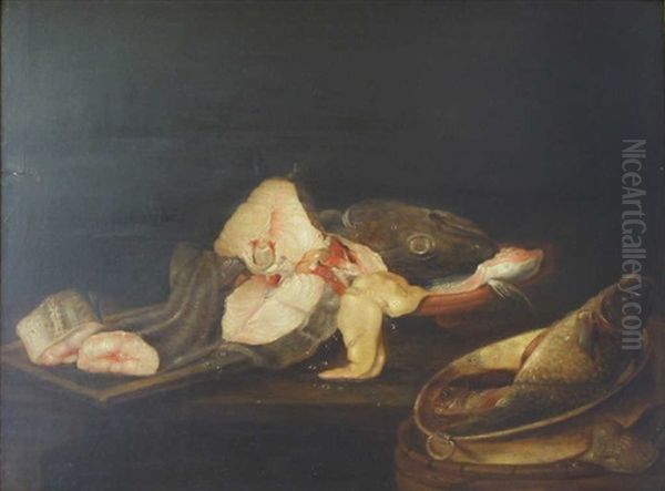 Nature Morte De Poissons Oil Painting by Alexander Adriaenssen