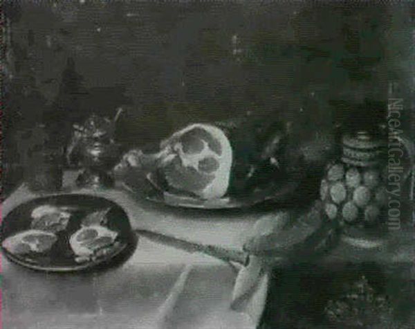 Nature Morte Au Jambon Oil Painting by Alexander Adriaenssen