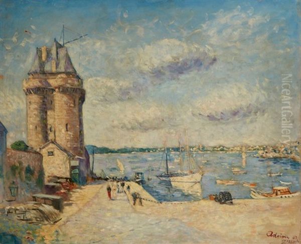 La Tour Solidor Oil Painting by Lucien Adrion