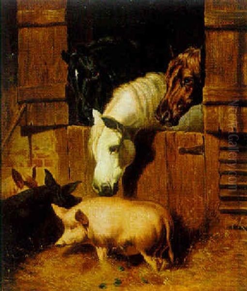 A Rotweiller Seated In A Landscape Oil Painting by Jacques-Laurent Agasse