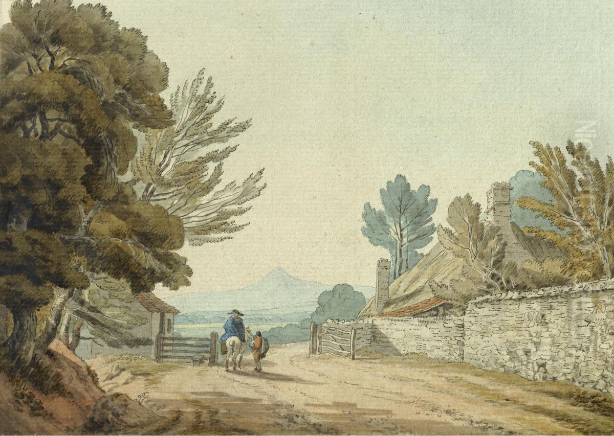 The Sugar-loaf Mountain, Monmouthshire Oil Painting by John White Abbott