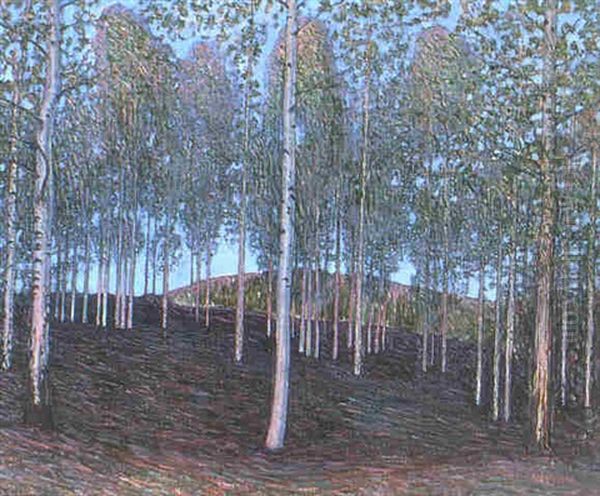 Varlandskap Oil Painting by Bjorn Ahlgrenson