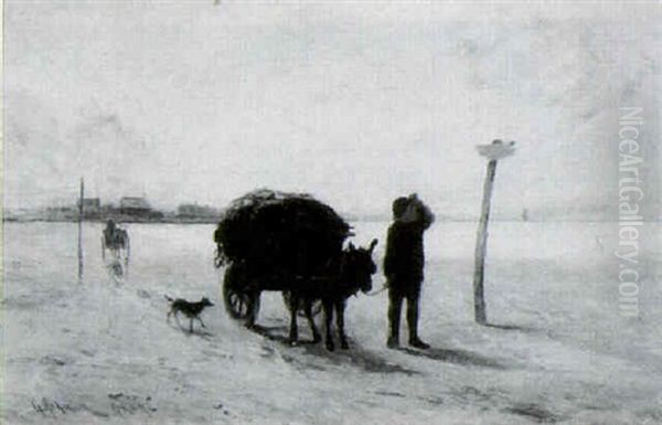 Coastal Scene Oil Painting by George W. Aikman