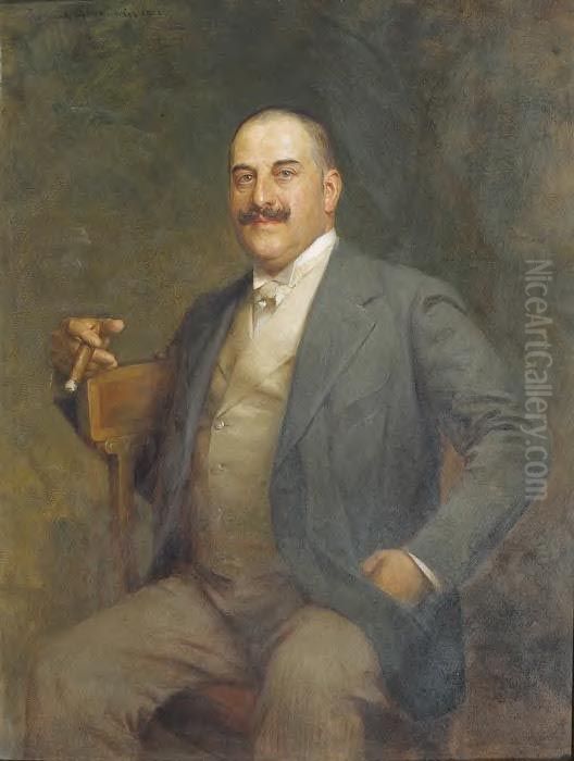 Portret Mezczyzny Oil Painting by Zygmunt Ajdukiewicz