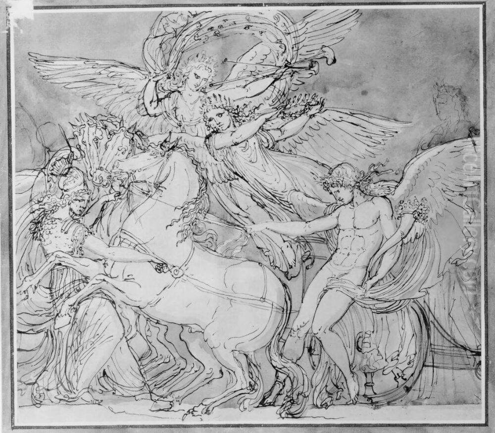 Mytologisk Scen Oil Painting by Jonas Akerstrom