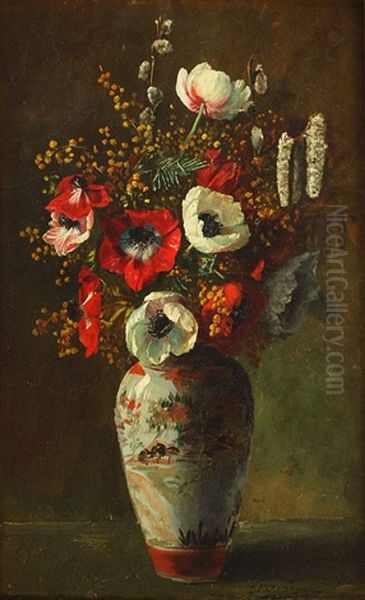 Blumen In Vase Oil Painting by Johannes Evert Hendrik Akkeringa