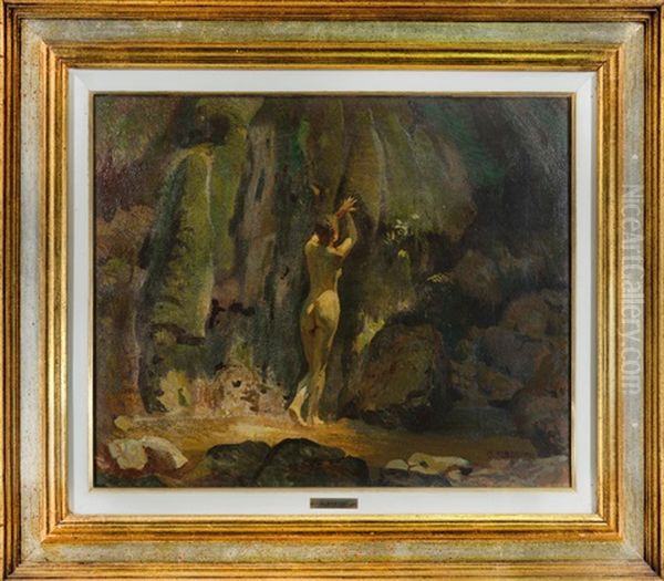 Nudo Nel Paesaggio Oil Painting by Oreste Albertini