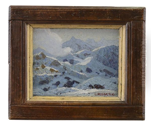 Paesaggio Innevato Oil Painting by Oreste Albertini