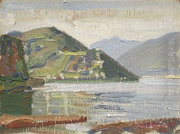 Ceresio Oil Painting by Oreste Albertini