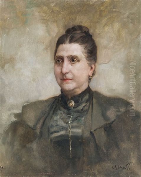 Nobildonna Oil Painting by Ambrogio Antonio Alciati