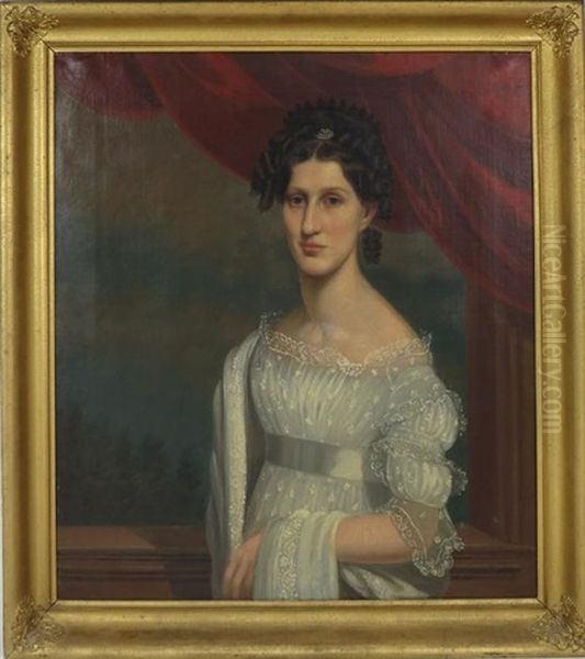 Portrait Of Eleanor Burrill Oil Painting by Francis Alexander