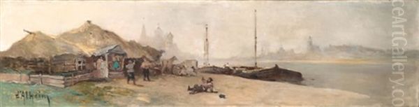 Paysage Russe Oil Painting by Jean D'Alheim