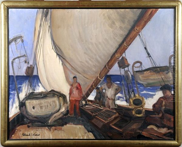 Sur Le Pont Du (k...?) Oil Painting by Fernand Allard L'Olivier