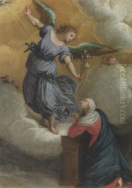 L'annunciazione Oil Painting by Francesco Allegrini