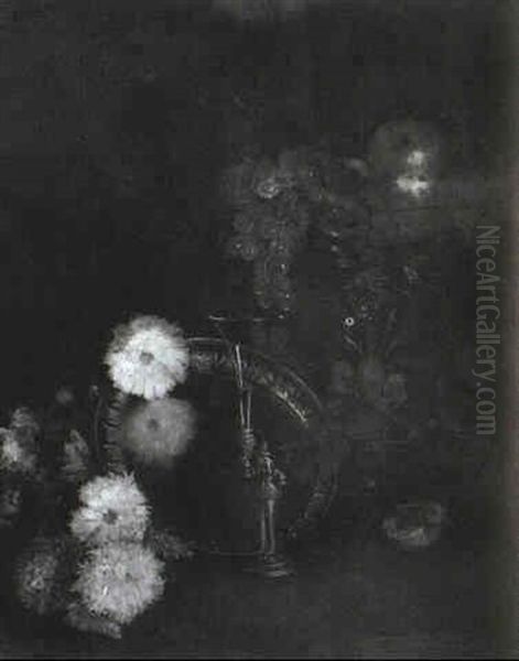 Stilleben Oil Painting by August Herrmann Allgau