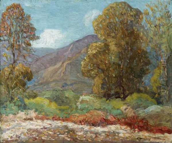 The Approach Of Evening - Monrovia, California Oil Painting by C. Harry Allis