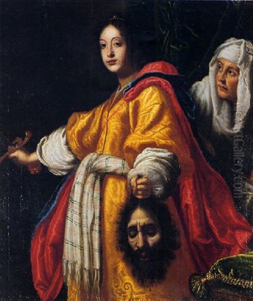 Judith Tenant La Tete D'holopherne Oil Painting by Cristofano Allori