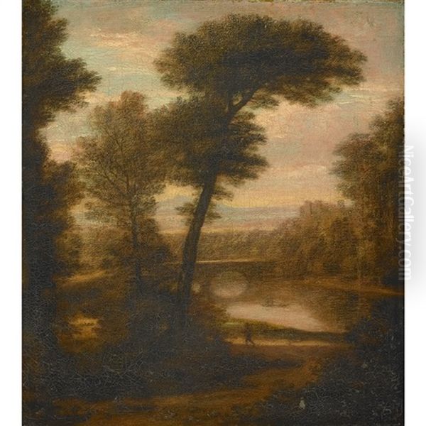 Landscape (italy) Oil Painting by Washington Allston
