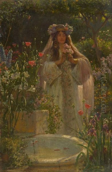 Quietude Printaniere Oil Painting by Sir Lawrence Alma-Tadema