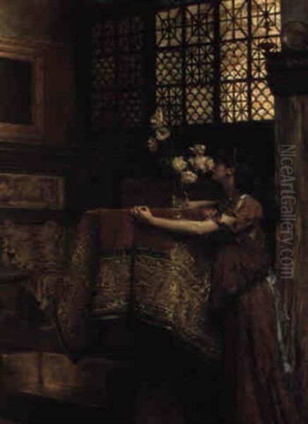 In The Corner Of My Studio Oil Painting by Sir Lawrence Alma-Tadema