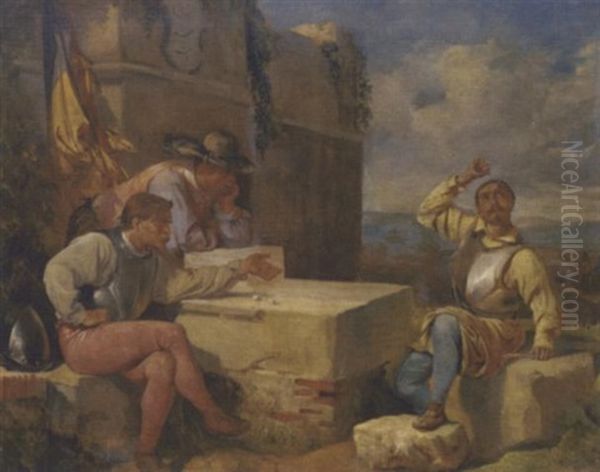 Praying For A Favourable Roll Oil Painting by Francesco Saverio Altamura