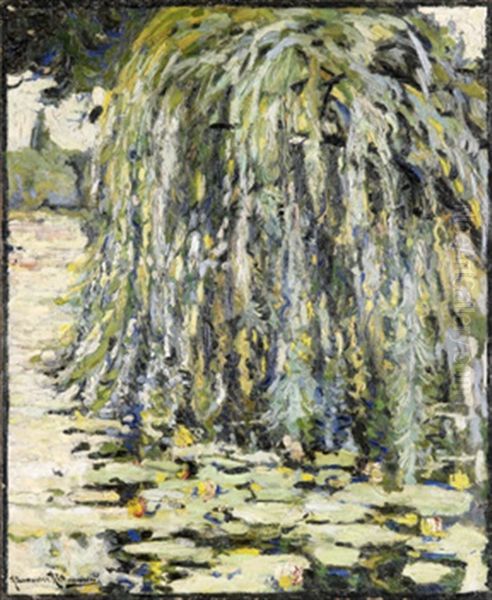 Water Lilies Oil Painting by Alexandre Altmann