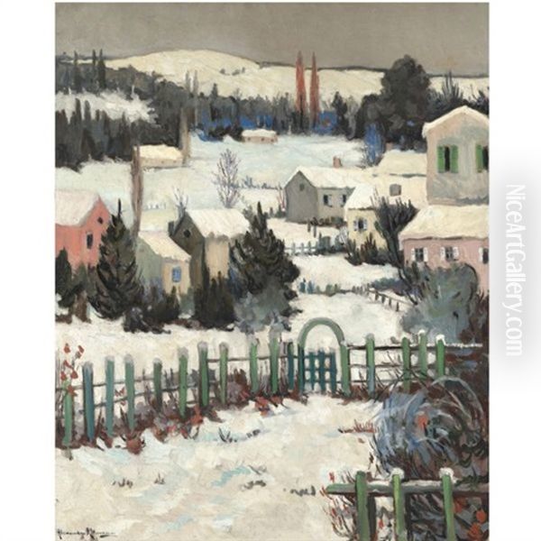 Winter Landscape Oil Painting by Alexandre Altmann