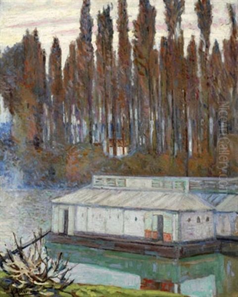 House By The Lake Oil Painting by Alexandre Altmann