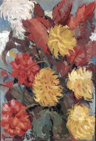 Chrysanthemums Oil Painting by Alexandre Altmann